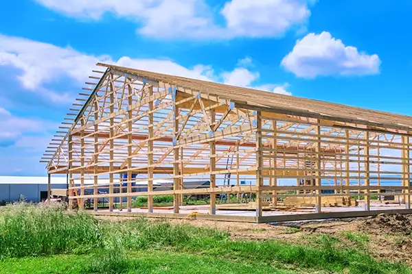 Pole barn construction